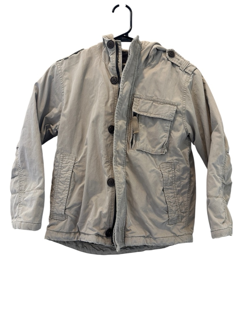 GAP Kids Vintage Hooded Utility Jacket Lite Khaki Size M(8) Spring/Fall School